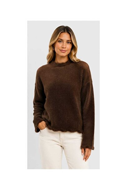 ASEZ BUTİK ZERAFETİN ADRESİ Asez Boutique Women's Soft Textured Fuzzy Knitwea...