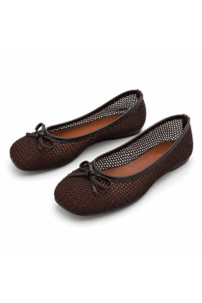PATRON SHOES Women's Mesh Ballerina Shoes with Bow Detail, Lightweight, Comfo...