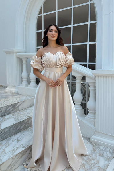Sindimoda Burçak Balon Kol Prenses Abiye 401