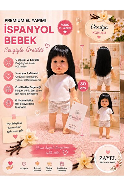 MARINA & PAU Marina&Pau Petit Soleil Serisi 30 cm Sia Pijamalı Oyuncak Bebek ...