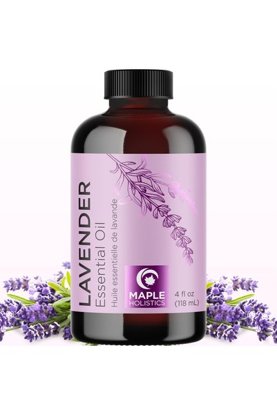 Maple Holistics زيت اللافندر العطري النقي 4 أونصة - زيت اللافندر المريح للعلا...