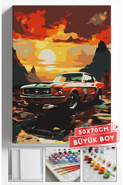Akihabara Sayılarla Boyama Hobi Seti Çerçeveli Numaralı Tuval Fırça Boya Dahi...