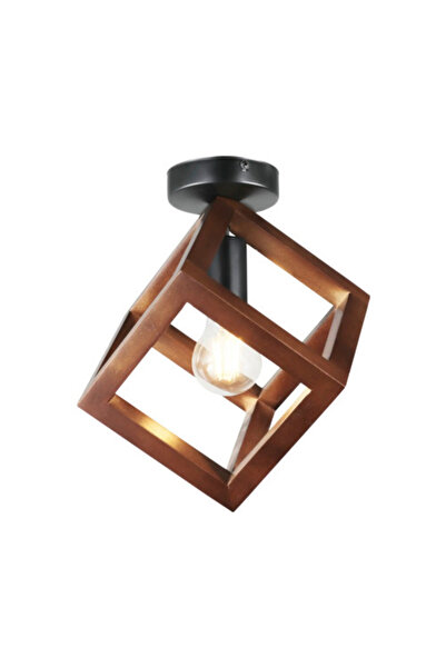 OEM Vintage ceiling lamp Klausen Rhombus E27 max. 1x15W, wood/walnut