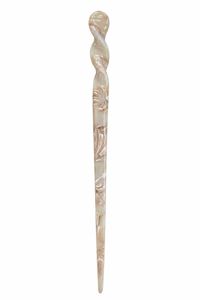 Jack Ferrero Marble Pattern Twisted Hairpin Bun Stick Women's Hair Accessory