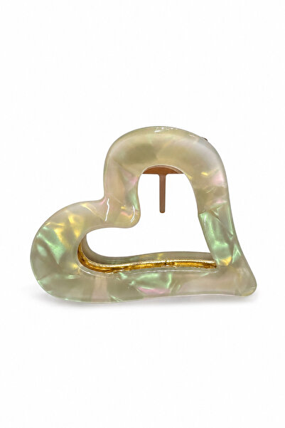 Jack Ferrero Pearlescent Heart Hair Clip Shiny New Season Women's Hair Accessory
