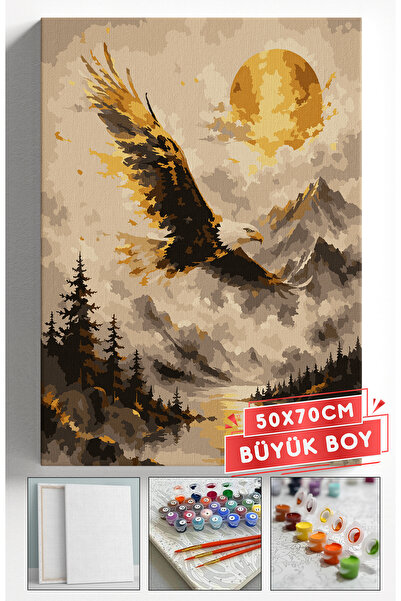 Akihabara Sayılarla Boyama Hobi Seti Çerçeveli Numaralı Tuval Fırça Boya Dahi...