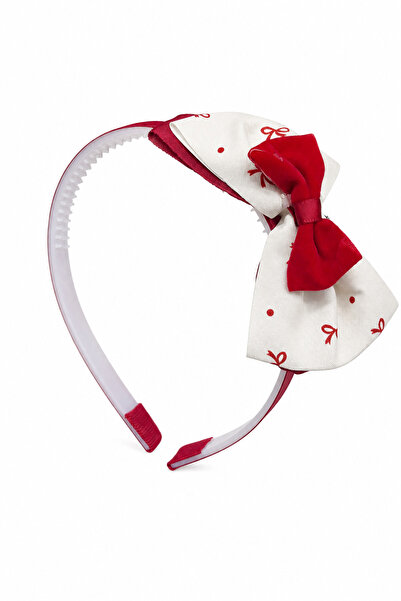 Jack Ferrero Red Bowknot White Patterned Children's Hairband Crown - Stylish ...