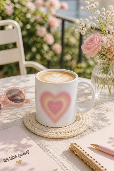 Duxy 777 Manifest Heart Design Mug – Aesthetic Romantic Coffee Cup