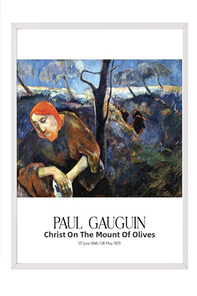 Postifull Paul Gauguin - Christ on the Mount of Olives, Painting with White F...