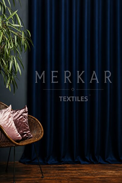 MERYKAR HOME COLLECTİON Dark Blue Blackout Light-Proof Blackout Curtain - One...