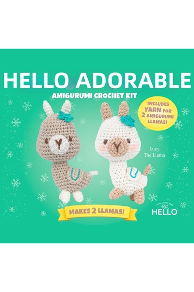 Hello Craft Amigurumi Kit, Mini Knitting Set Lama