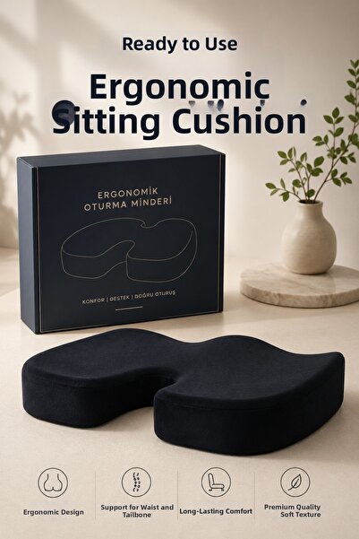 EpiRelax Orthopedic Sitting Cushion Visco Lumbar Hip Coccyx Support Pad