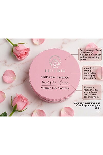 Roselinda Rose Extract Hand & Face Cream 240 ml