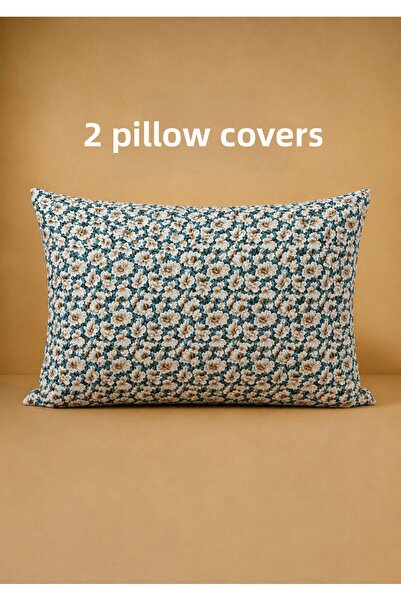 meressa home Pillowcase 2 Pieces Cotton Lining 50X70 cm Liquid Proof
