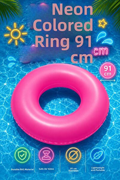 craftivio Neon Sea Ring 91 cm Adult and Big Kids Pool Ring
