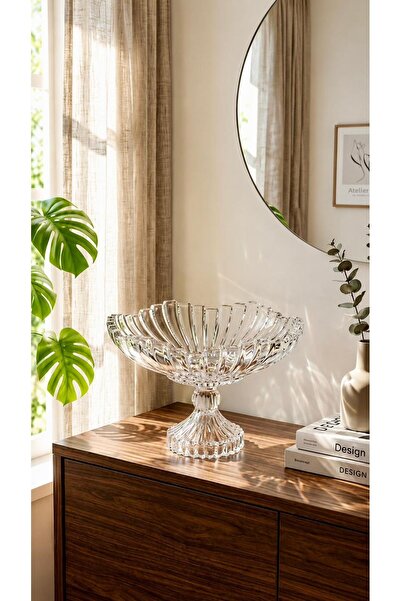 Maloria Milan Luxury Mega Crystal Glass Serving Bowl, Fruit Bowl, Decorative ...