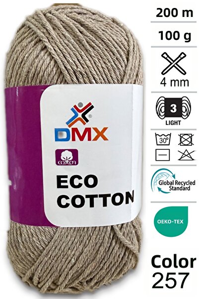 Diva İplik Eco Natural Cotton - Bumbac Koton Fir Dublu - 257 Vizon