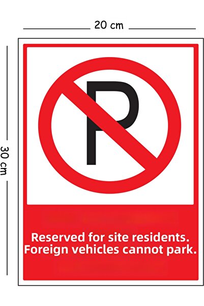 Mayeka Metal Sign: Property of Site Residents. Foreign Vehicles May Not Park....