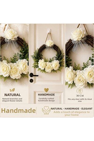 Marrone Cream Rose Door Ornament