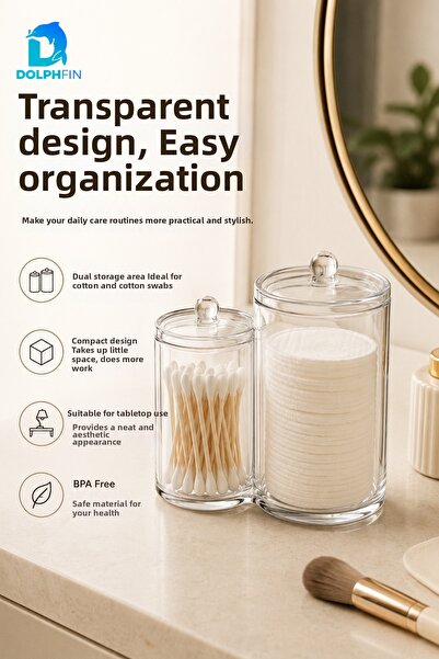 DolphFin Crystal 3 Compartment Transparent Cosmetic Organizer Makeup Jewelry ...