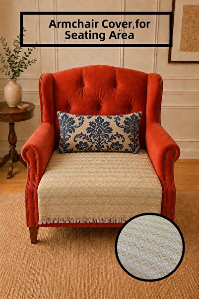 Gizo Home Hsn |   Cotton Single Armchair Cover for Seating |   Non-Slip Armch...