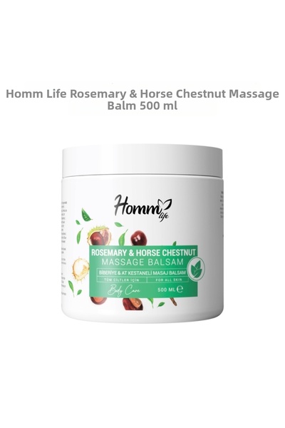 HOMM BİTKİSEL ÜRÜNLER Homm Life Peppermint & Horse Chestnut Massage Balm 500 ml