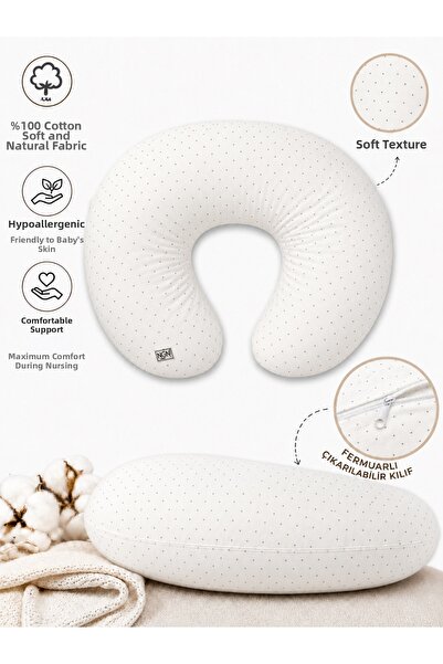 ngn collection Breastfeeding Pillow, 100% Cotton Washable Zippered Breastfeed...
