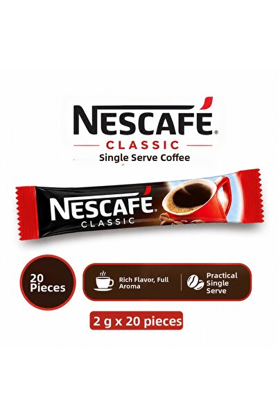 Nescafe قهوة كلاسيكية سريعة الذوبان 2 جرام × 20 قطعة