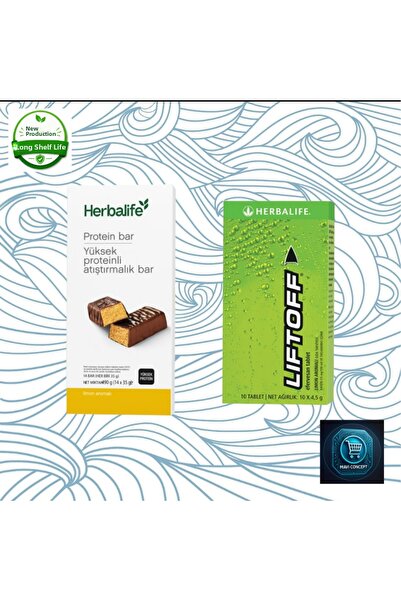 Herbalife Protein Bar 14-Pack + Liftoff ®   Effervescent Drink Lemon Flavored...