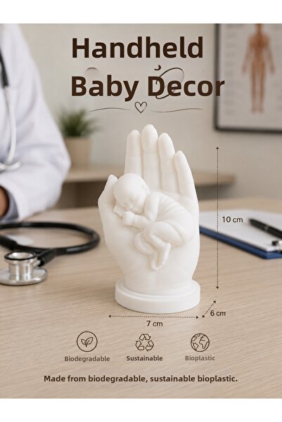 CESTOPİENO Baby Sleeping on the Palm Decorative Figurine 7X6X10 cm |   Eco-Fr...