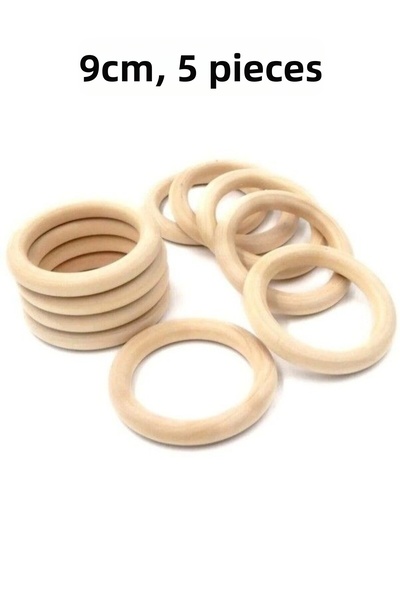 iğne izi Inel din lemn pentru dentiție pentru bebeluși 90mm (5 bucăți) - Inel...