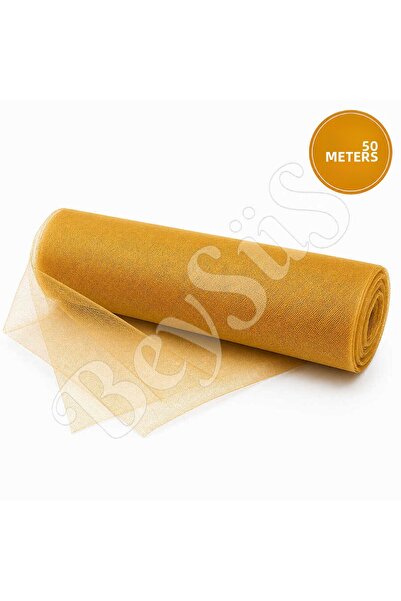 BeySüS Ornamental Tulle Gold Grek Tulle 50 m