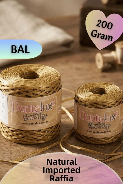 Dantelux 200 Grams of Natural Raffia Knitting Yarn (Favorite Knitting Yarn fo...