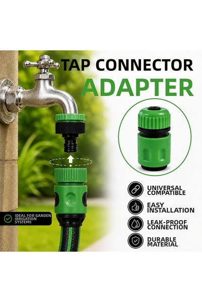 CinaMax Cina Max 1/2 Green Hose Quick Connector Garden Tap Adapter Locking Co...