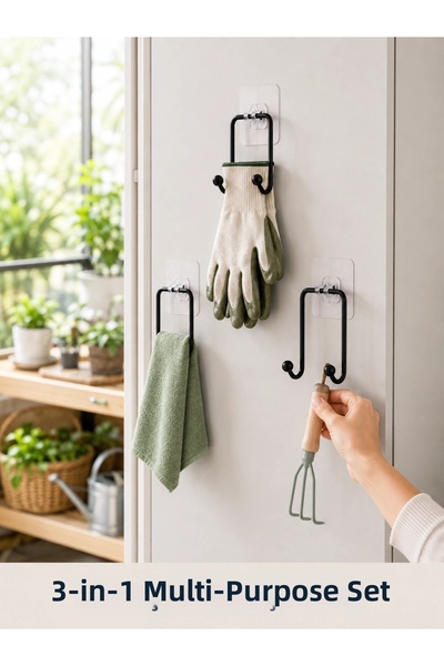 shopwave Krm 3 Pieces Adhesive Hangers Multi-Purpose Home Organization Hanger...