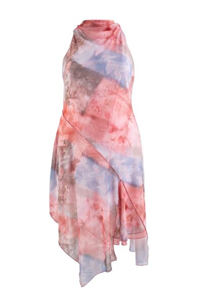 Trendyol Curve Multi Color Knitted Plus Size Dress Tbbss26Ah00314