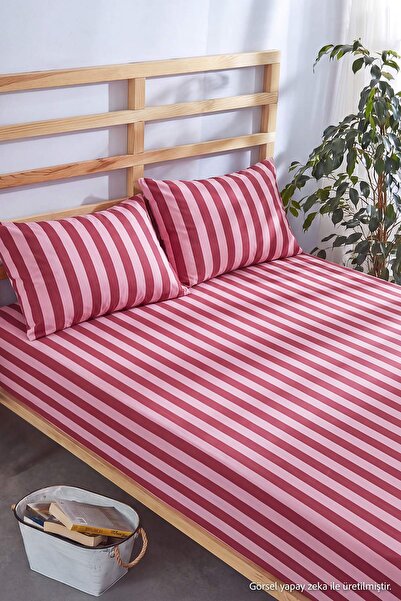 TRENDYOLMİLLA HOME Double Striped Bed Sheet Set Tphss26Cct00003