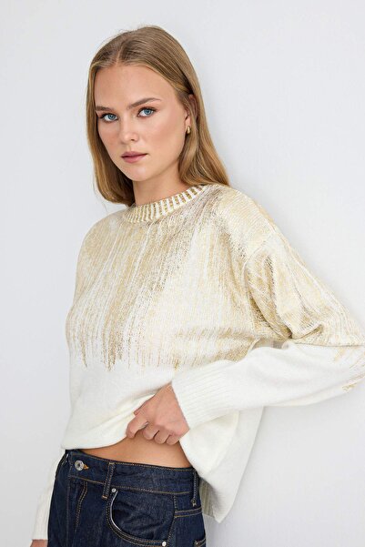 Trendyol Collection سترة تريكو أساسية ذات ملمس ناعم من الحجر TWOAW25KZ00300