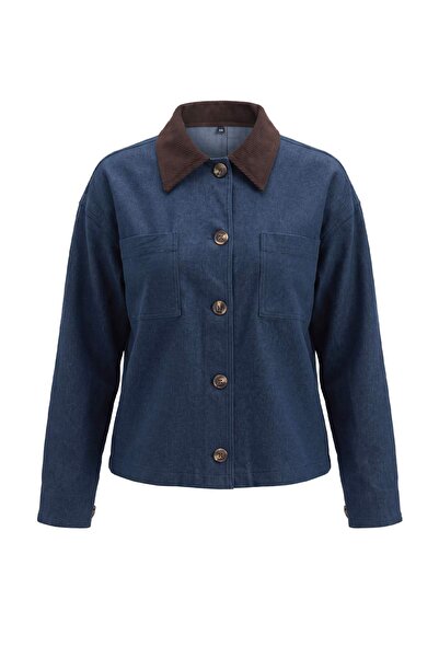 Trendyol Collection Jachetă Indigo TWOAW27CE00036