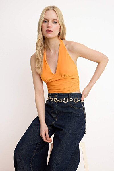 Trendyol Kollektion Orange Strickbluse TWOSS24BZ00061