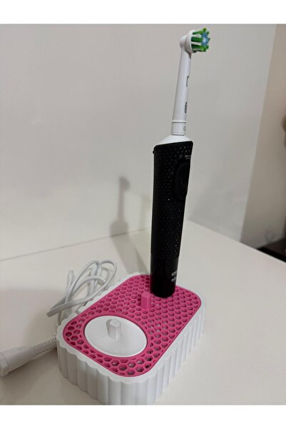 Oral-B Uyumlu Şarjlı Diş Fırçası Standı - 2'li Başlık Tutucu Banyo Organizeri - Setra