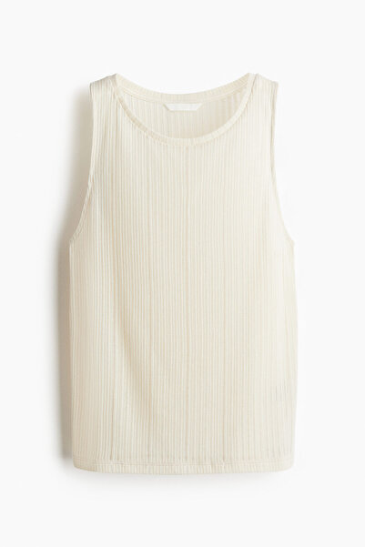 H&M Lastik Örgülü Kolsuz Üst