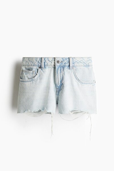 H&M Kot Şort Low Rise