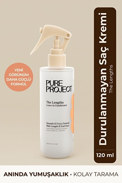 Pure Project Durulanmayan Saç Kremi 120 ml | Dolaşma, Elektriklenme & Kırık K...