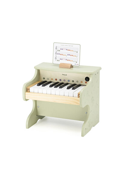 Viga Green wooden electronic piano for children,