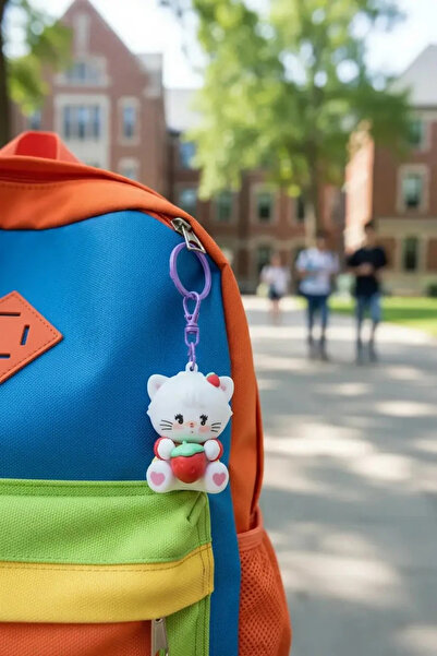 Miniso Mikko Lisanslı Mouse Figürlü Sümbül Detaylı Işıklı Anahtarlık 8,2 cm