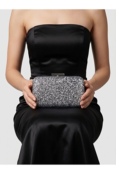Biçanta Ανθρακί Γκρι Χρώμα Sequin Sequin Τσάντα Βραδινή Τσάντα Βραδινό Φόρεμα...