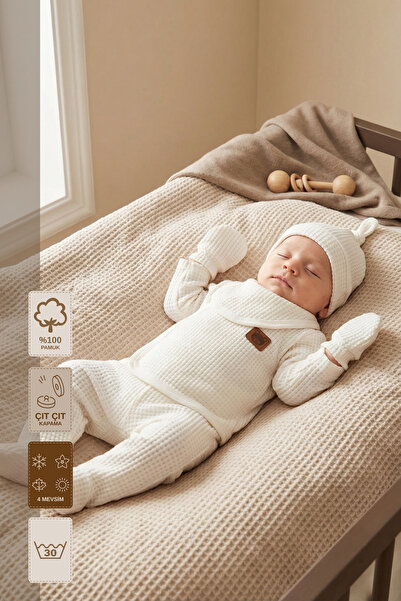 Minory Baby - طقم خروج من المستشفى مكون من 5 قطع 100% قطن |   مجموعة حديثي ال...