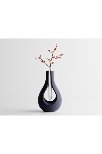 Sani Vază „Elysiar Vase” 93x90xH157mm - Albastru închis mat