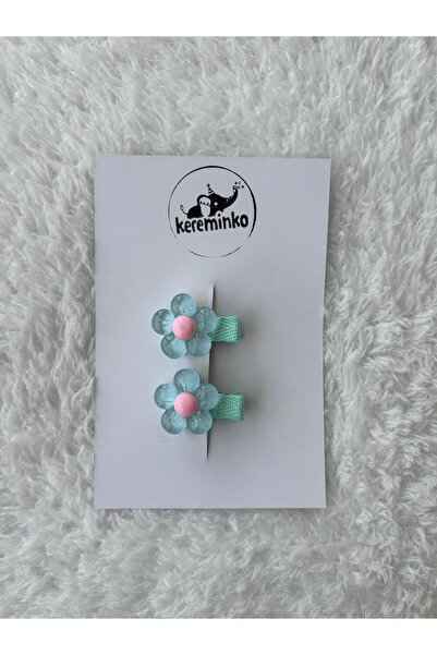 Kereminko Bebek Baby Girl & Child Glitter Daisy Hair Clip Set